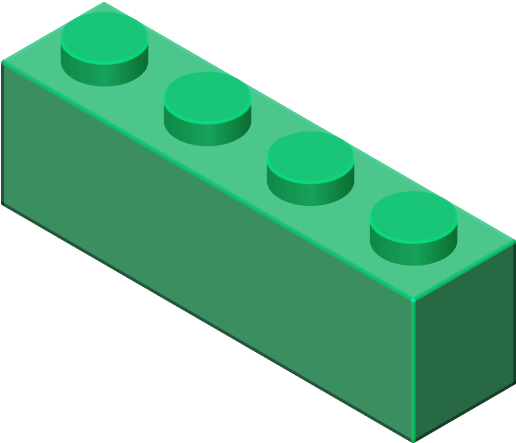 dark green lego brick