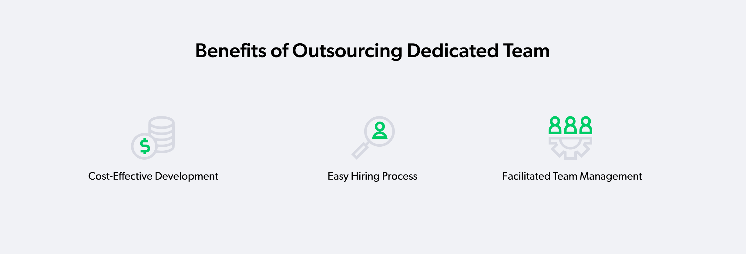 Benefits of outsourcing dedicated team