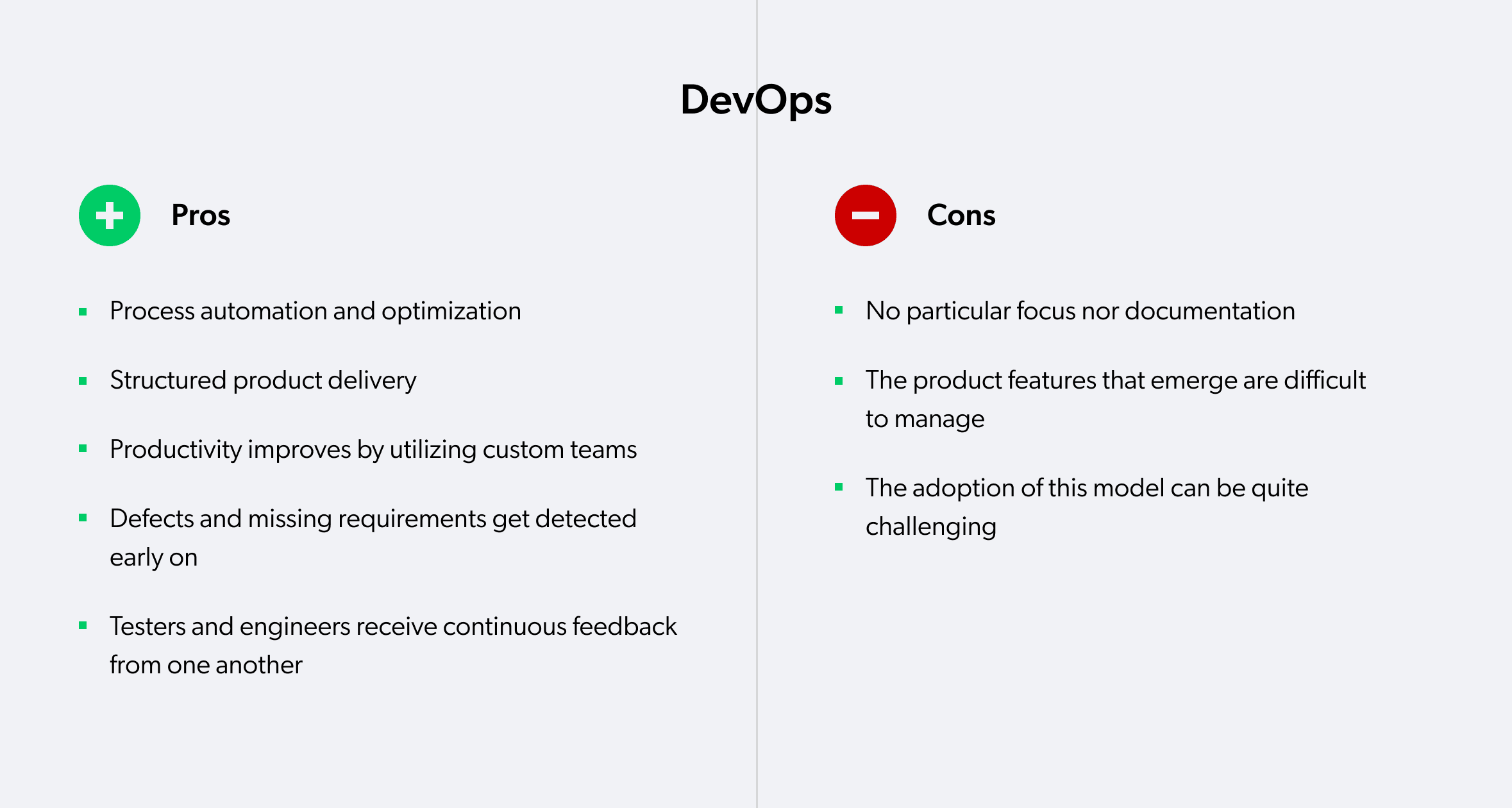 DevOps pros and cons